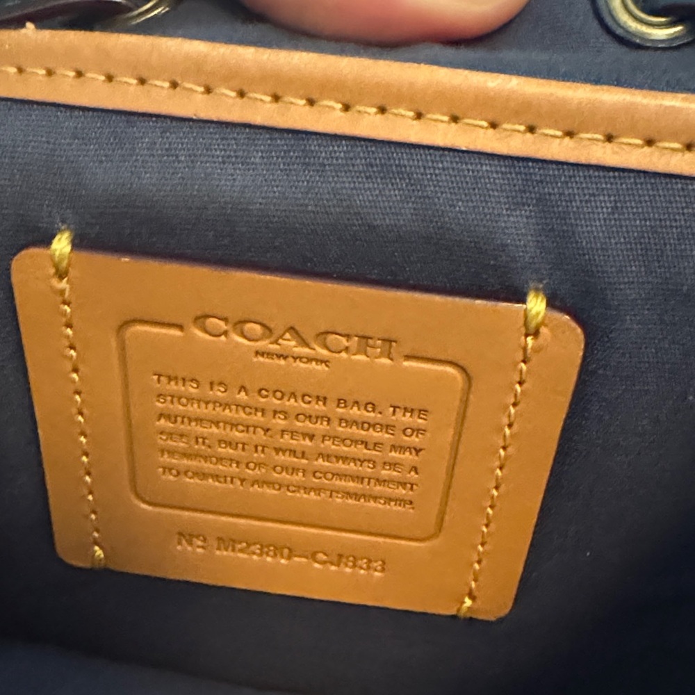 Coach Navy Patterned Women's Backpack - image 3